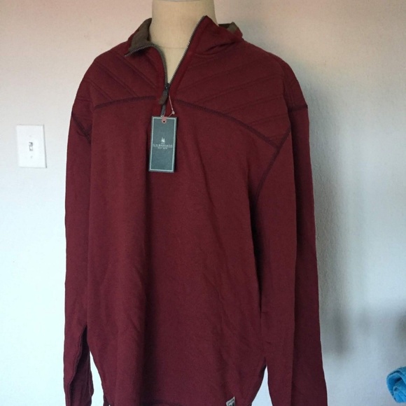 G.H. BASS & CO MEN’S QUARTER-ZIP FLEECE PULLOVER - Picture 4 of 4